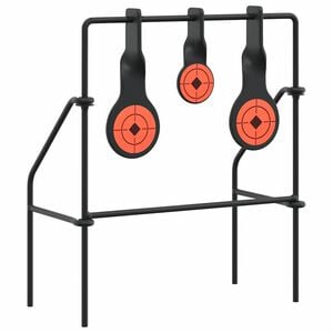 vidaXL Bersaglio che si ripristina Nero 26 x 13 x 31 cm Acciaio