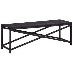vidaXL Panchina da Giardino 120 cm in Polyrattan Nero