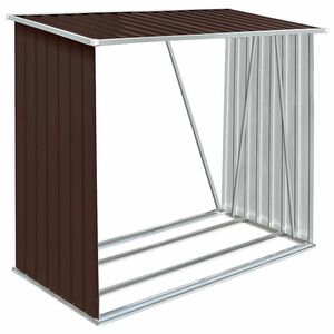 vidaXL Capannone da Giardino in Acciaio Zincato 163x83x154 cm Marrone