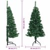 vidaXL Albero di Natale Artificiale Angolare con 150 LED Verde 150 cm