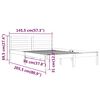 vidaXL Telaio Letto in Legno Massello di Pino 140x200 cm Nero