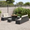 vidaXL Set Divano da Giardino con cuscino 8 pcs Nero Poly Rattan