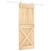 vidaXL Porta scorrevole Naturale e Bianco 80 x 210 cm