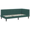 vidaXL Struttura Letto Angolare con Materasso 2 pcs Verde Velluto