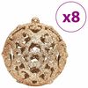 vidaXL Palline di Natale 100 pz Champagne e Marrone 3 / 4 / 6 cm