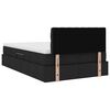vidaXL Letto con contenitore e LED Nero 120 x 200 cm Poliestere
