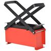 vidaXL Compattatore di Carta in Acciaio 34x14x14 cm Nero e Rosso