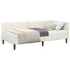 vidaXL Struttura Letto Angolare con Materasso Altro 2 pz Crema Velluto