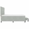 vidaXL Letto a molle con materasso Grigio chiaro 200 x 200 cm Velluto