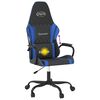 vidaXL Sedia da Gaming Massaggiante Nero e Blu in Similpelle