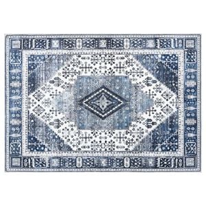 vidaXL Tappeto ORIZ Blu Scuro 140 x 200 cm 100% Poliestere