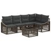 vidaXL Set Divano da Giardino 6 pz Grigio polyrattan