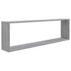 vidaXL Mensole Cubo Muro 2pz Grigio Sonoma 100x15x30 Legno Multistrato