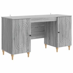 vidaXL Scrivania Grigio Sonoma 142,5 x 50 x 75 cm Legno ingegnerizzato