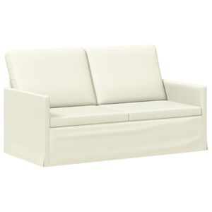 vidaXL Divano a 2 posti Crema 150 x 81 x 82 cm Tessuto in Cords