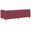 vidaXL Cornice del letto ad angolo Rosso Vino 80 x 200 cm Tessuto