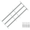 vidaXL Griglie per finestre 700-1050 mm Acciaio zincato Argento