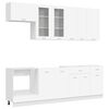 vidaXL Unit&agrave; Cucina LYON 8 pz Bianco Legno ingegnerizzato