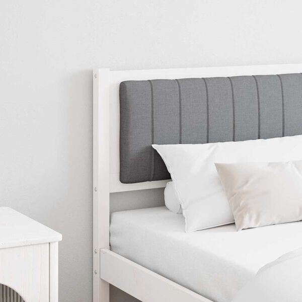 vidaXL Testiera imbottita con testiera Bianco 180 cm Pino massello