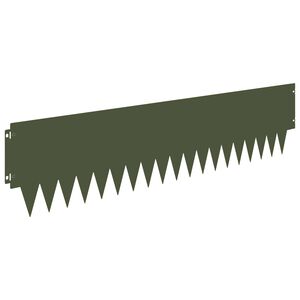 vidaXL Bordura per Prato 10 pcs 103 x 25 cm metallo Verde Oliva