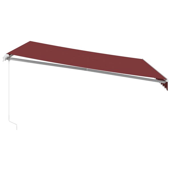 vidaXL Tenda da Sole Retrattile Manuale Bordò 400x300 cm