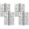 vidaXL Cerniera 4 pz 100 x 78 x 13 mm Argento Acciaio