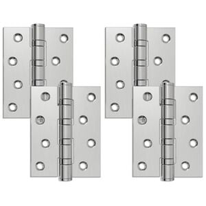 vidaXL Cerniera 4 pz 100 x 78 x 13 mm Argento Acciaio