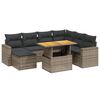 vidaXL Set Divano da Giardino 8 pz con Cuscini Grigio in Polyrattan
