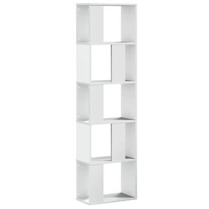 vidaXL Libreria 5 Ripiani Bianca 45x23,5x162,5cm Legno Multistrato