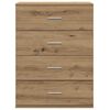 vidaXL Credenza Rovere artigianale 60 x 39 x 80 cm Legno multistrato