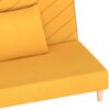 vidaXL Divano Letto a 2 Posti con 2 Cuscini Giallo in Tessuto