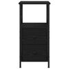 vidaXL Armadio da Notte con cassetto Rovere Nero 34 x 35,5 x 70 cm