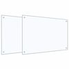 vidaXL Schienale da cucina 2 pz Trasparente 90 x 60 cm vetro temperato