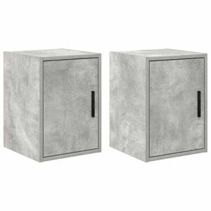 vidaXL Pensili per Garage 2 pz Grigio Cemento in Legno Multistrato