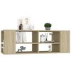 vidaXL Mobile TV da Parete Rovere Sonoma 102x35x35cm Legno Multistrato