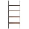 vidaXL Scaffale Pendente 4 Livelli Marrone Scuro e Nero 64x34x150,5cm