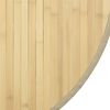 vidaXL Tappeto Rotondo Naturale Chiaro 80 cm in Bamb&ugrave;