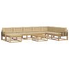 vidaXL Set di divani da esterno 9 pz Bianco e Beige