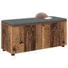 vidaXL Panca per ingresso con cuscino Legno vecchio 100 x 38 x 46 cm