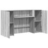 vidaXL Banco Reception Grigio Sonoma 180x50x103,5 cm Legno Multistrato