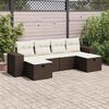 vidaXL Set Divano da Giardino 6 pz con Cuscini Marrone in Polyrattan