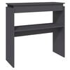vidaXL Tavolino Consolle Grigio 80x30x80 cm in Legno Multistrato
