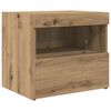 vidaXL Armadio da Notte Rovere artigianale 50 x 40 x 45 cm