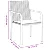 vidaXL Set da Pranzo per Giardino 5 pcs Marrone Poly Rattan