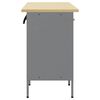 vidaXL Mobile da lavoro con ruota 3 pcs Nero e Grigio 75 x 45 x 85 cm