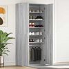 vidaXL Mobile per scarpe con porta Grigio Sonoma 80 x 39 x 178 cm