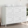vidaXL Credenza Bianca 100,5x39x79 cm in Acciaio