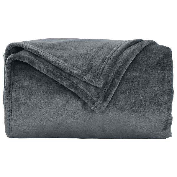 vidaXL Coperta Grigio scuro 220 x 240 cm Panno
