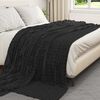 vidaXL Coperte da Pile 6 pcs Nero 270 x 240 cm Panno