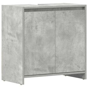 vidaXL Mobile da Bagno Grigio Cemento 60x33x61 cm in Legno Multistrato